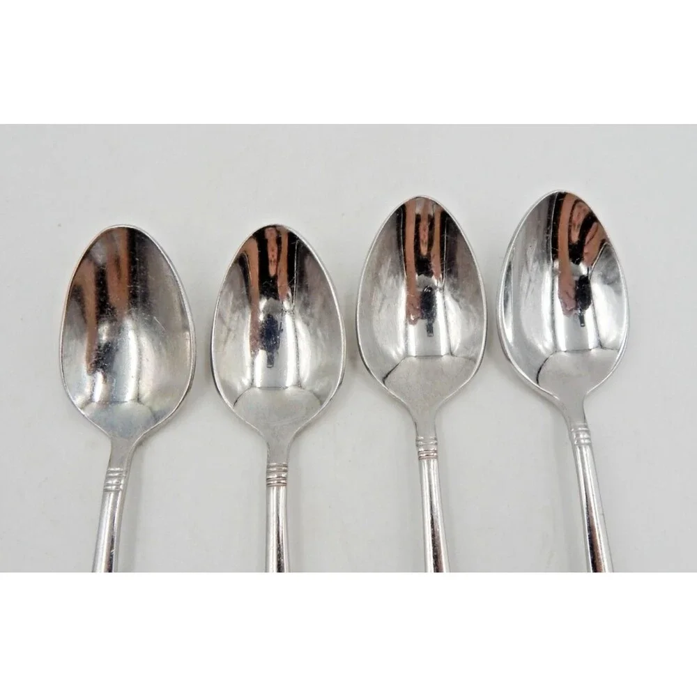 Oneida ASTRAGAL Heirloom 18/10 Oval Teaspoon 6 Inch Flatware Set of 4